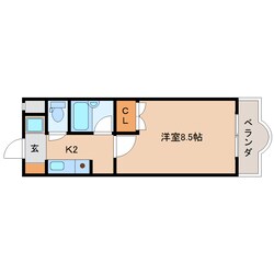 大和西大寺駅 徒歩15分 2階の物件間取画像